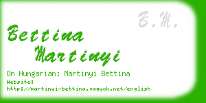 bettina martinyi business card